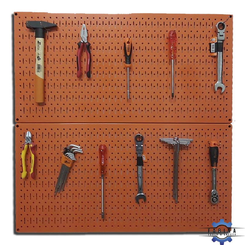 Tấm lưới pegboard đôi màu cam treo tường- 2 tấm