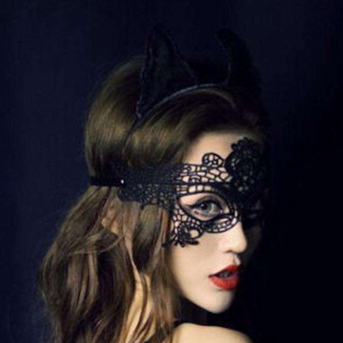 Mặt nạ hóa trang sự kiện bữa tiệc Halloween - Màu đen