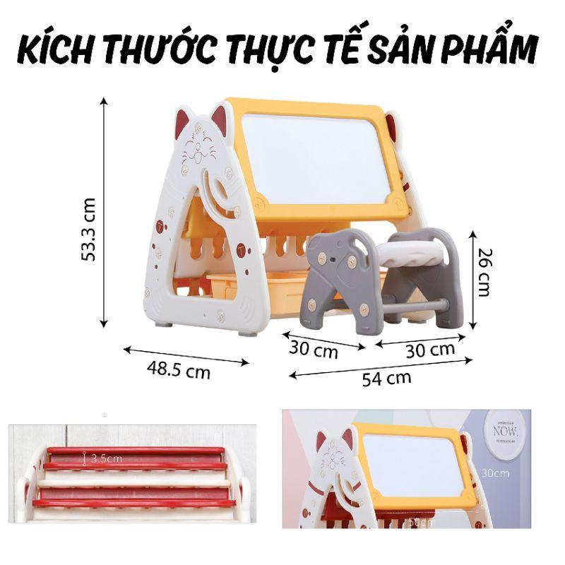 Bản vẽ bàn học kệ sách Holla 3in1 cho bé