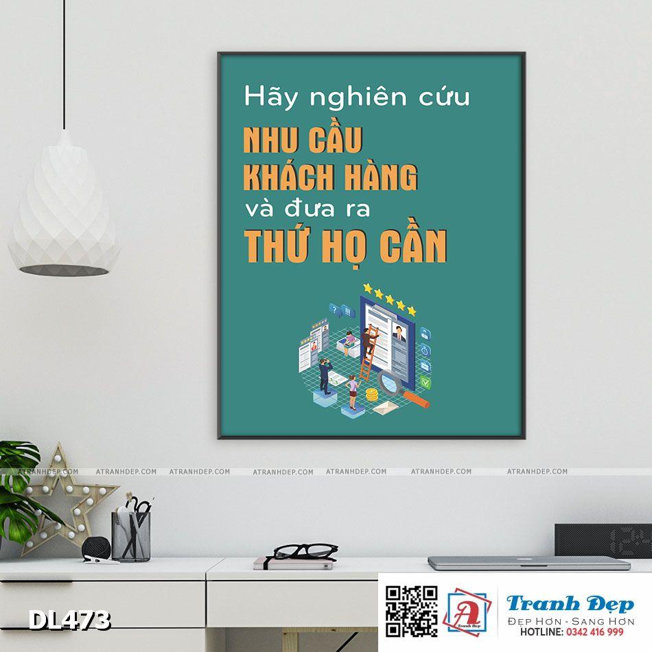 Tranh động lực trang trí phòng làm việc - Hãy nghiên cứu nhu cầu khách hàng và đưa ra thứ họ cần - DL473