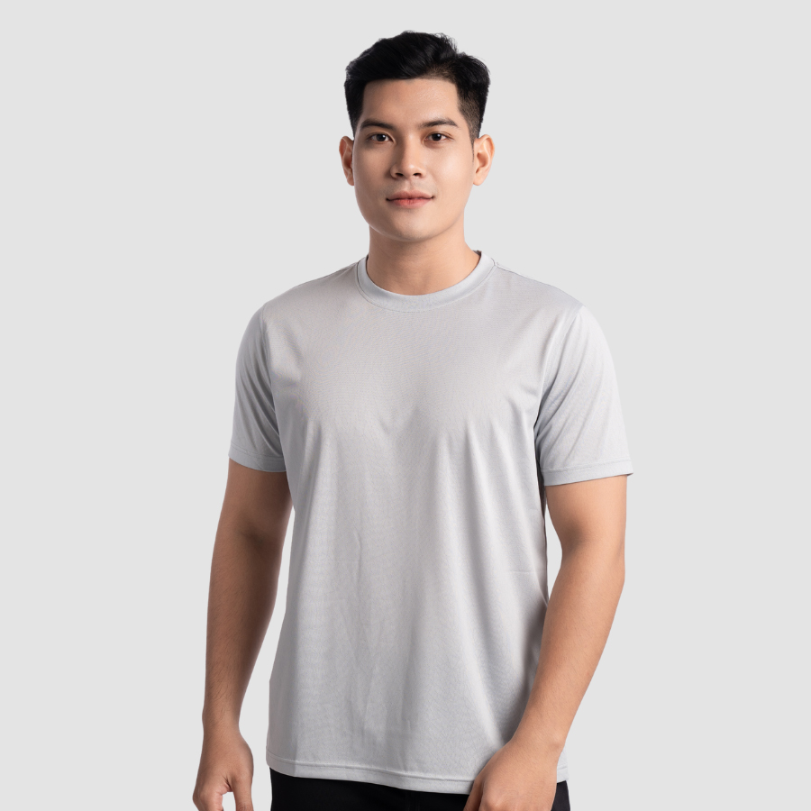 Áo thun nam T-shirt thương hiệu Leman TS088 vải Poly Zacka Interlock 110gsm siêu thấm hút form Regular thoải mái