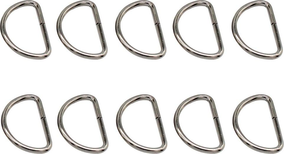 10 Miếng 25 Mm Kim Loại D Vòng Khóa Túi Da Cầm Tay Thủ Công Cho Webbing Dây