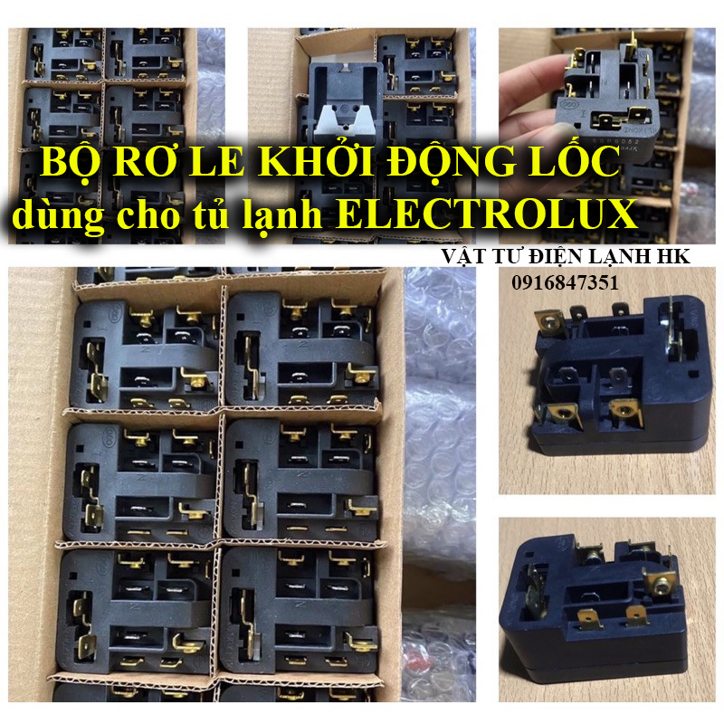 Bộ Rơ le Khởi động Block dùng cho Tủ Lạnh Electrolux - Role kèm tecmic lốc PTC tủ ELEC