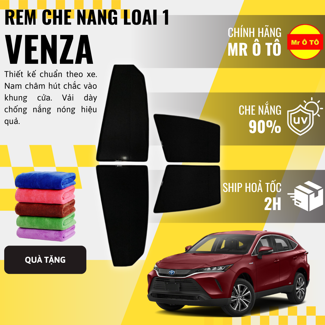 Rèm Che Nắng Xe Toyota Venza Loại 1 Mr Ô TÔ Bảo Hành 24 tháng Cam Kết Chuẩn Khít Theo Xe