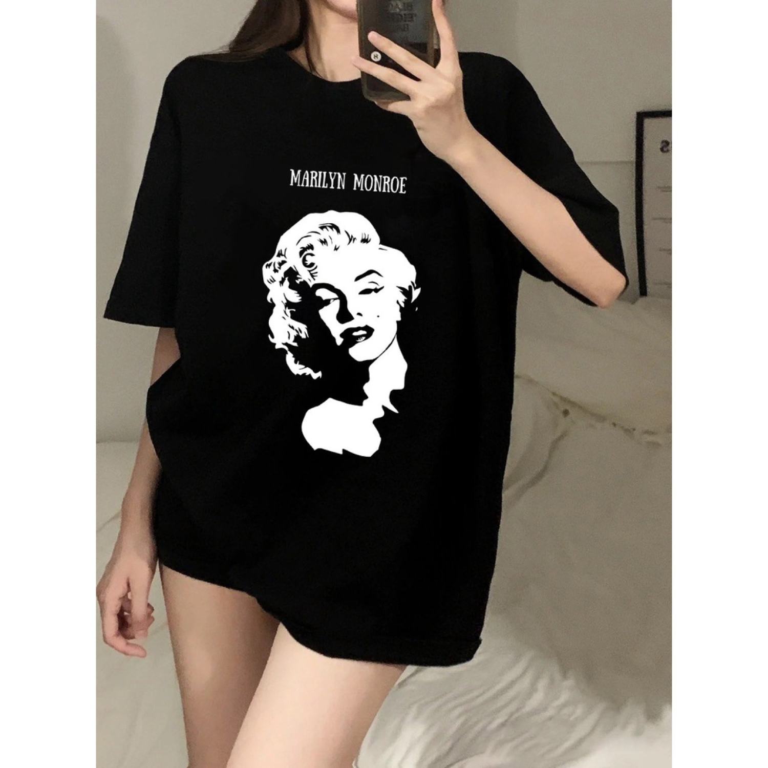 Bộ Quần Áo Thun Nam Nữ Thiết Kế LISA Chất Liệu Cottom Cao Cấp Form Rộng Tay Lỡ Phong Cách Trẻ Trung Năng Động Cá Tính Unisex