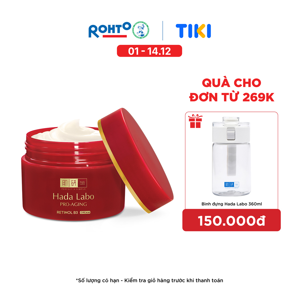 Kem Dưỡng Cải Thiện Lão Hóa Hada Labo Pro - Aging Retinol B3 Cream 50G