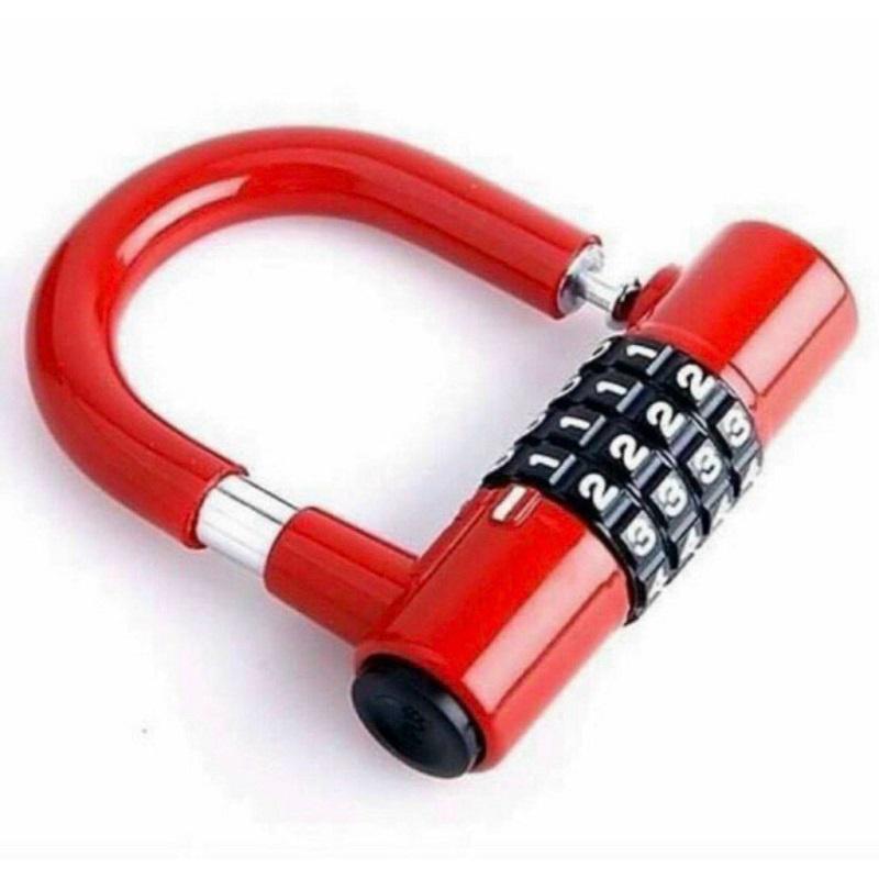 Ổ khóa mini chống trộm thông minh 4 mã số cao cấp hình chữ U - T2K Shop