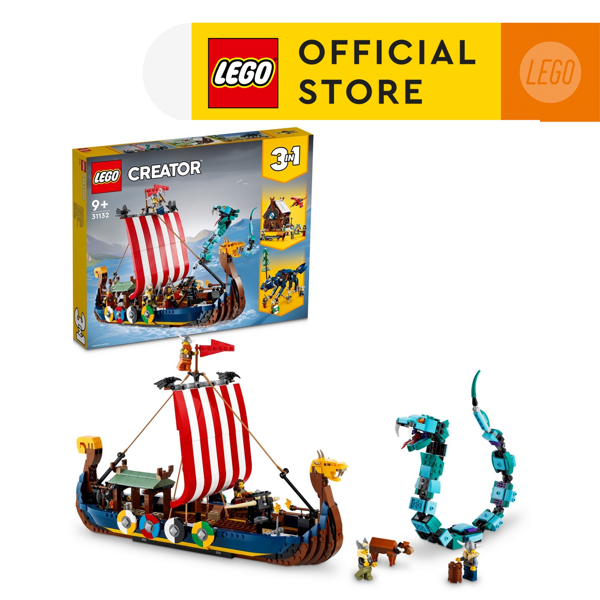 LEGO Creator 31132 Tàu của người Viking và rắn khổng lồ (1192 chi tiết)