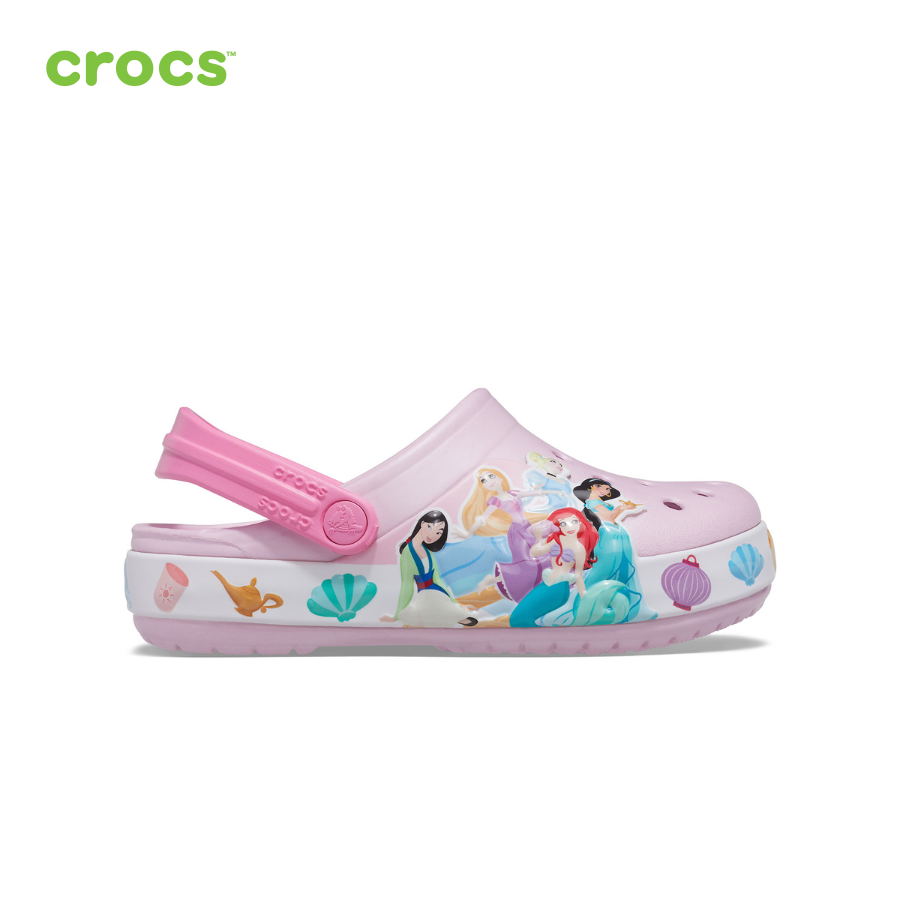 Giày lười clog trẻ em Crocs Disney Princess Lights Ballerina Pink - 207076 - 6GD