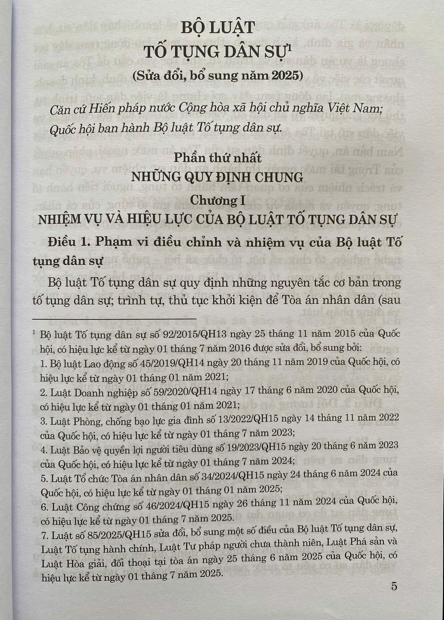 Bộ Luật Tố Tụng Dân Sự ( Sửa Đổi, Bổ Sung Năm 2025)
