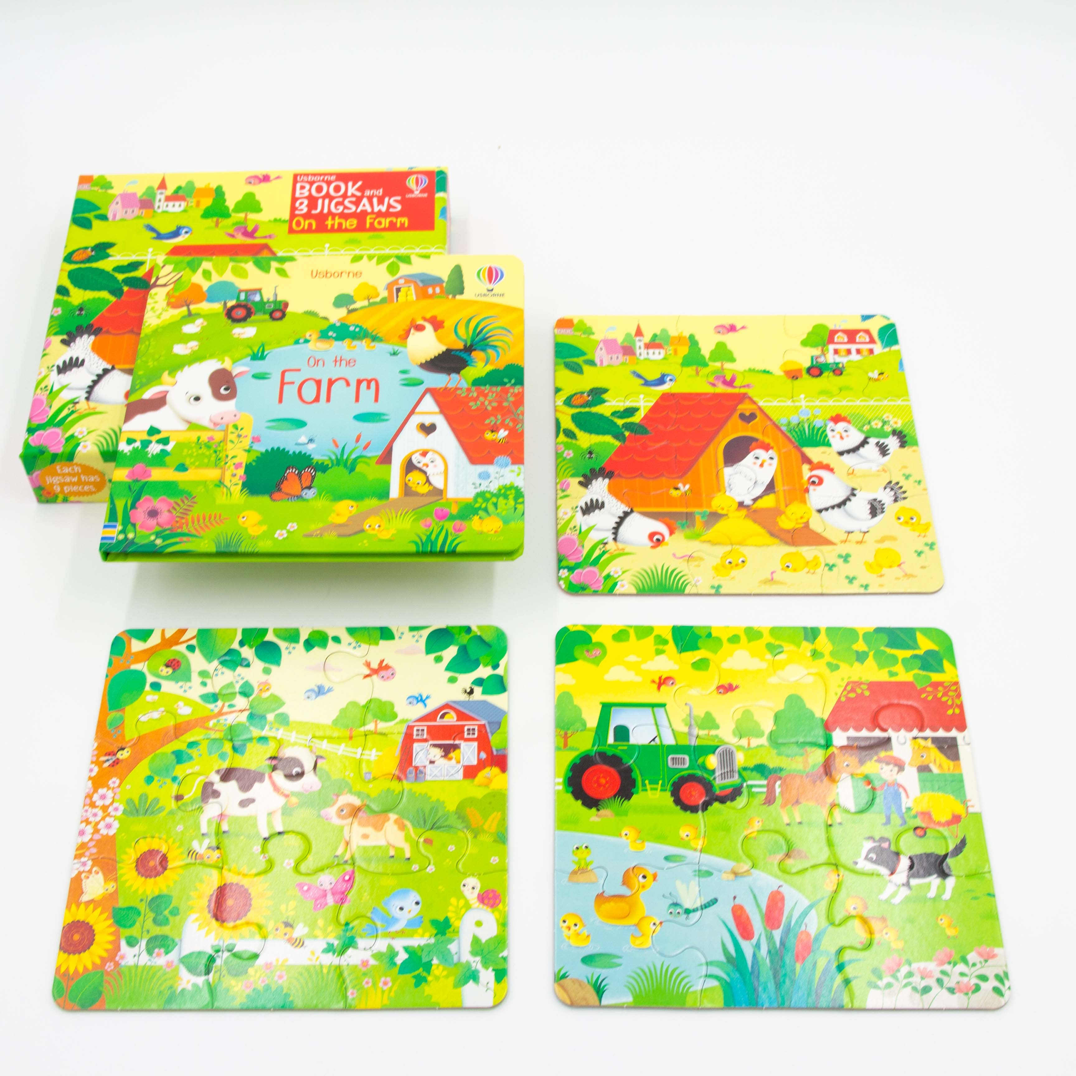 BỘ GHÉP HÌNH + SÁCH CHO BÉ -Book and 3 Jigsaws: On the Farm