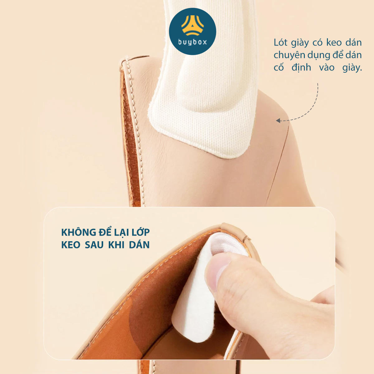 Bộ 2 cặp lót giày 4D bảo vệ gót chân và chống tuột gót giày - buybox - BBPK53