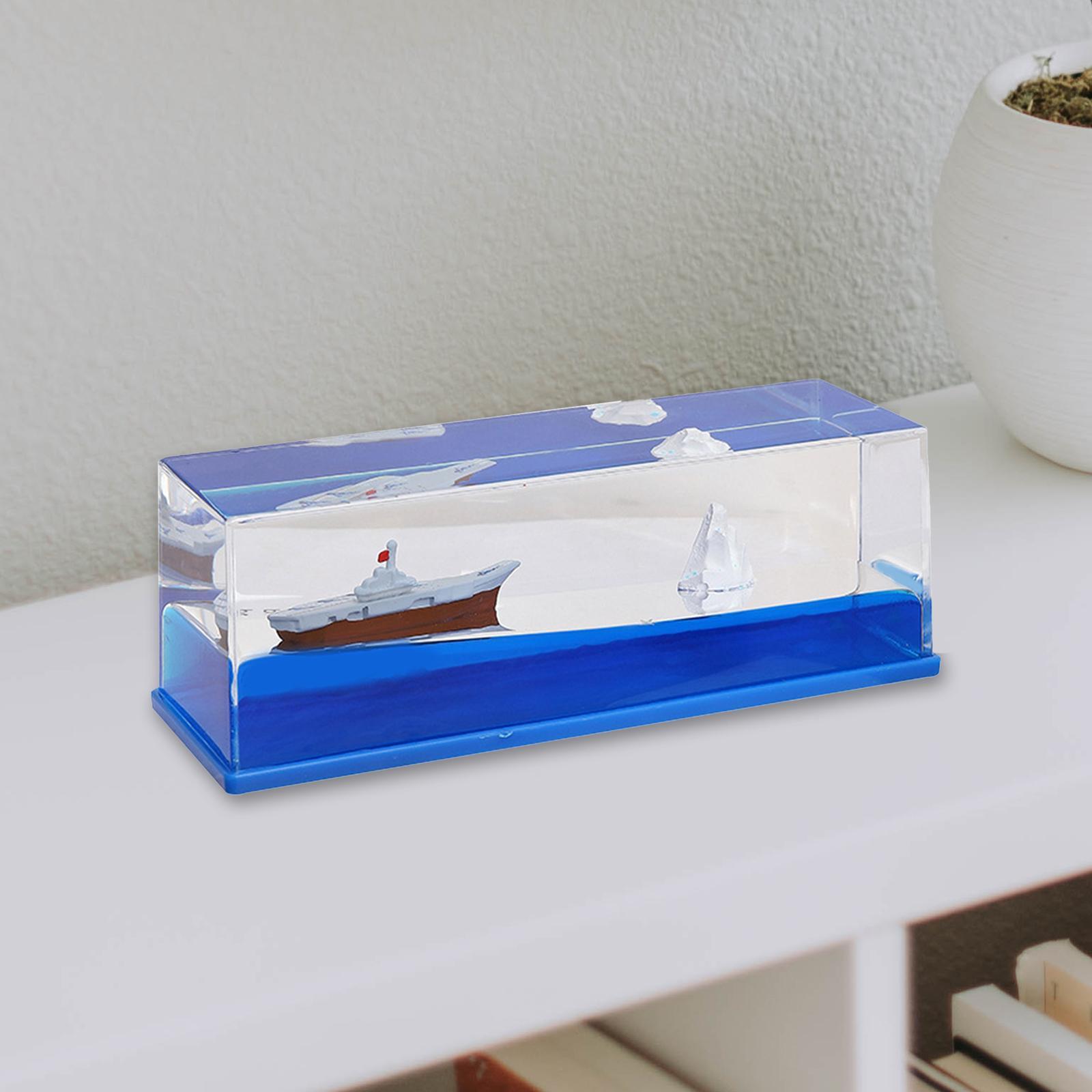Creative Ship Fluid Drifting Bottle for Living Room Decor Birthday Gift
