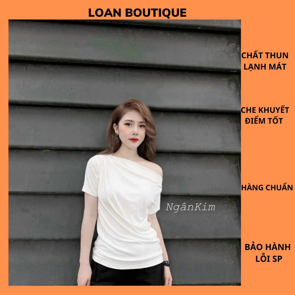 Hình ảnh ÁO TRỄ VAI RÚM EO CỘC TAY CHẤT THUN LẠNH MỀM MÁT_LOAN BOUTIQUE