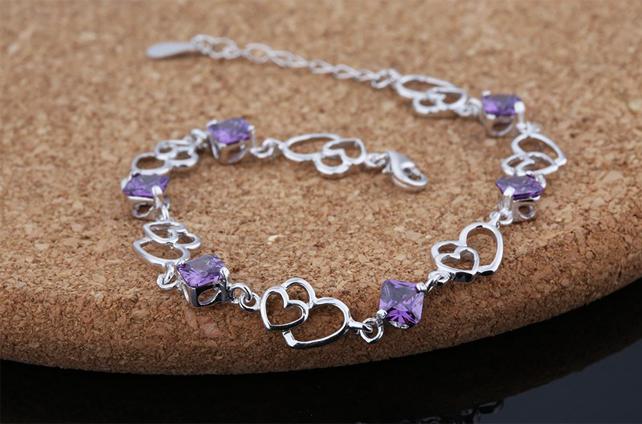 Lắc tay vòng tay bạc s925 cỏ bốn lá may mắn