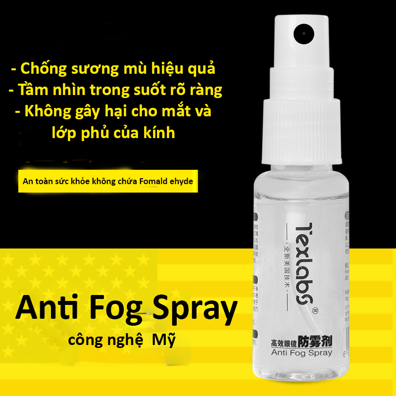 Xịt Nano Chống Mờ Mắt Kính Chai 20ml Anti Fog Spray ( Xịt Chống Sương Mù Hơi Nước Đi Mưa , Sịt Chống Mờ Kính Cận )