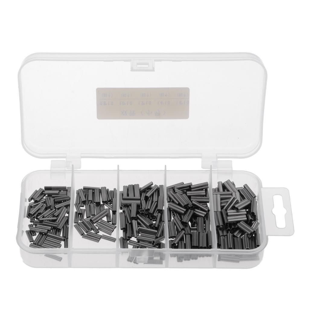 300pcs Double Barrel Crimp Sleeves Fishing Line Tube Connectors for Rigs Made of High Quality Copper Material Durable to use