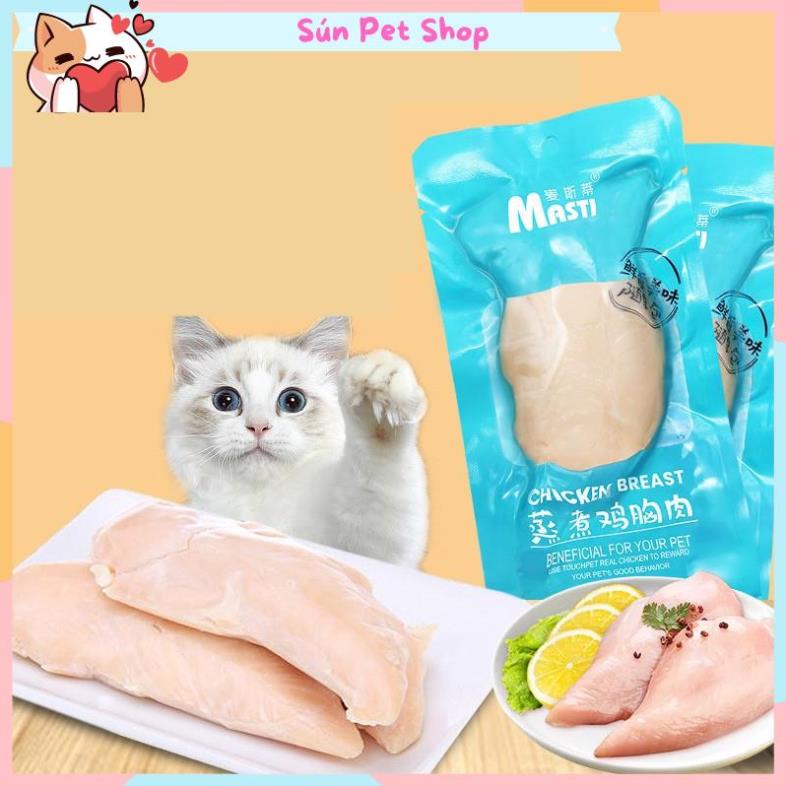 Ức gà hấp ăn liền Masti cho thú cưng 40g thơm ngon, bổ dưỡng cho chó mèo