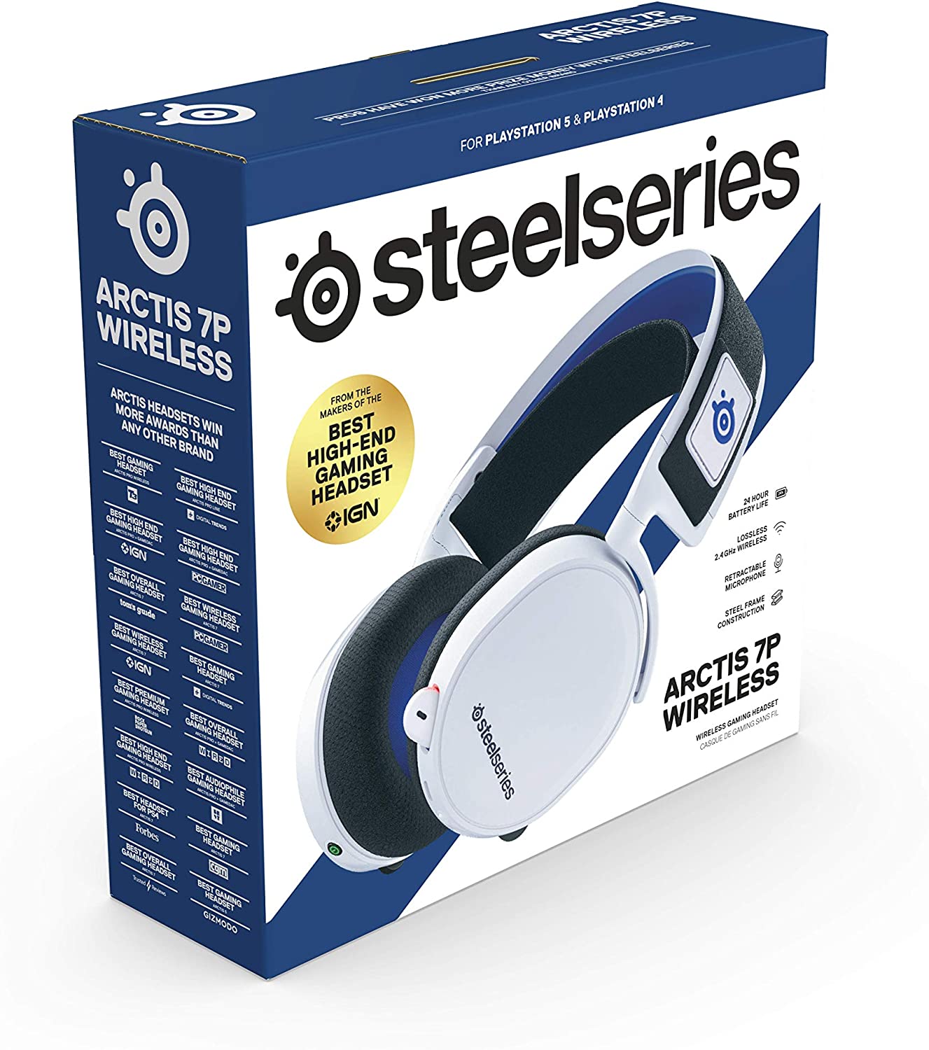 Tai nghe Steelseries Arctis 7P+ Wireless - White_Hàng chính hãng