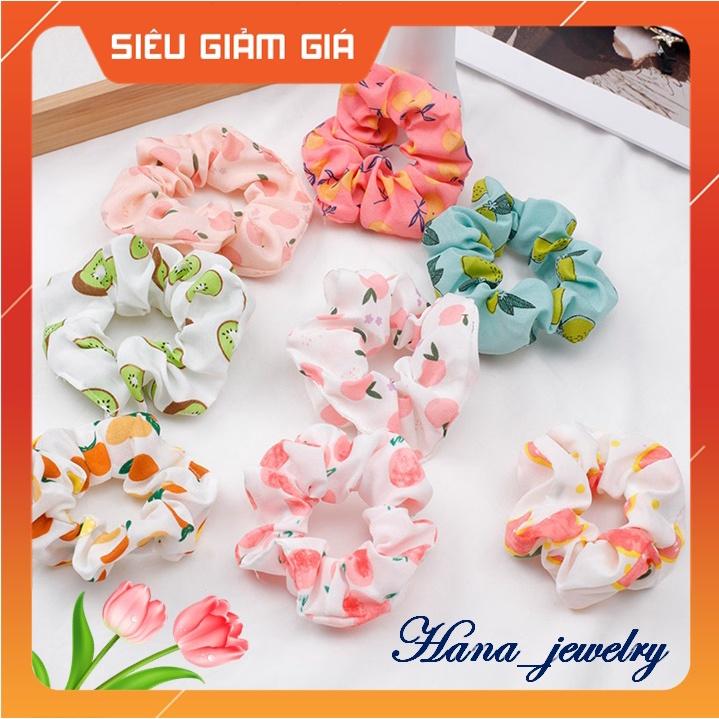 DÂY BUỘC TÓC/ CỘT TÓC SCRUNCHIES 10 cm, HÌNH TRÁI CÂY, ĐÁNG YÊU,NGỌT NGÀO, TIỆN DỤNG, CT.M10