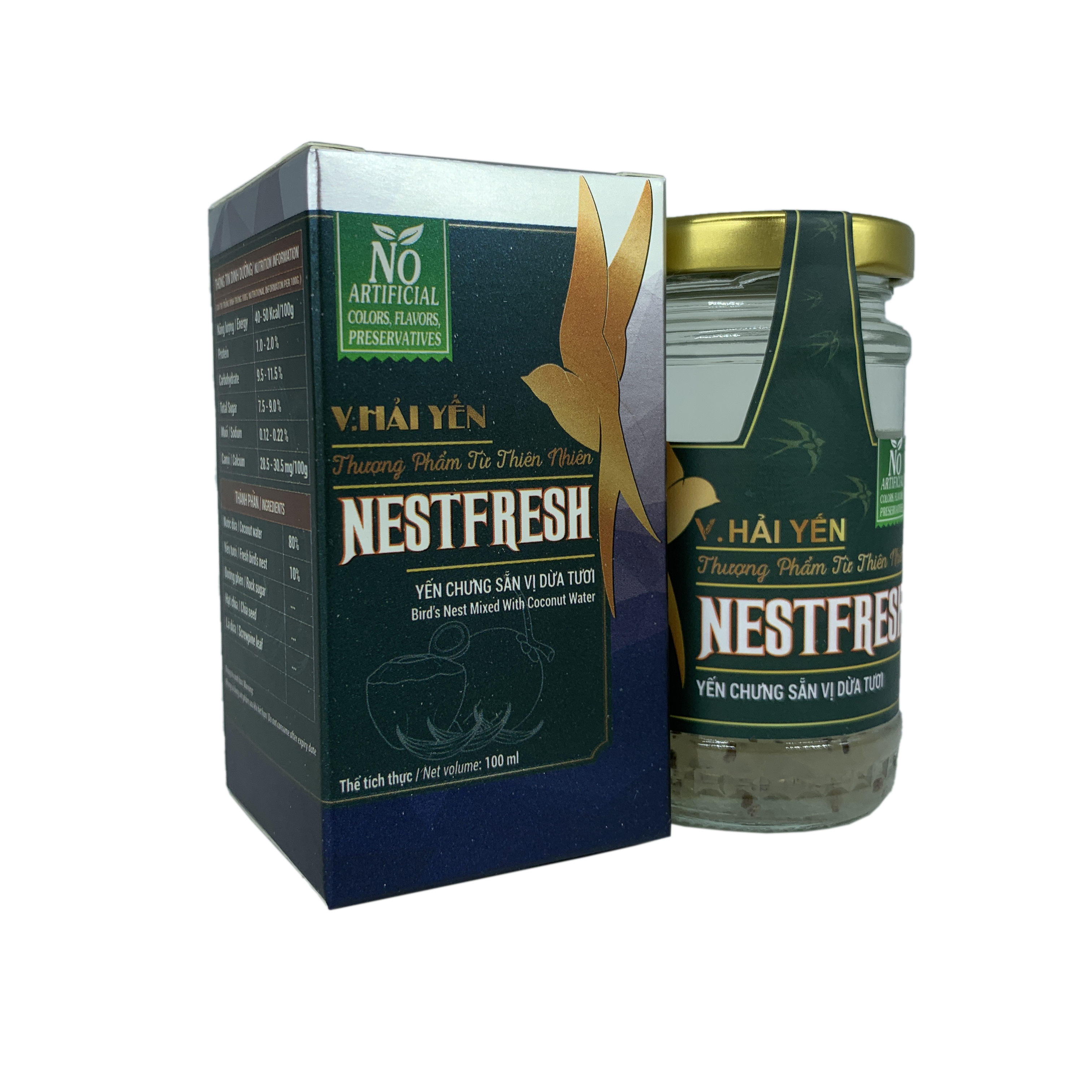 Combo 6 Hũ Yến Tươi Chưng Sẵn Nestfresh Vị Dừa Tươi 100ml