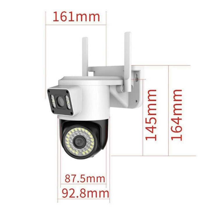 Camera Wifi Ngoài Trời Yoosee 2 Mắt Kép 5.0 Mpx Xoay 360 Độ Đàm Thoại 2 Chiều Siêu Nét Góc Rộng Ban Đêm Có Màu Cảnh Báo Chống Trộm - Hàng Nhập Khẩu