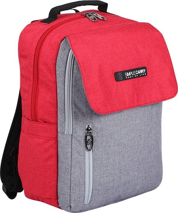 Balo học sinh Simplecarry Issac2   - Red/Grey