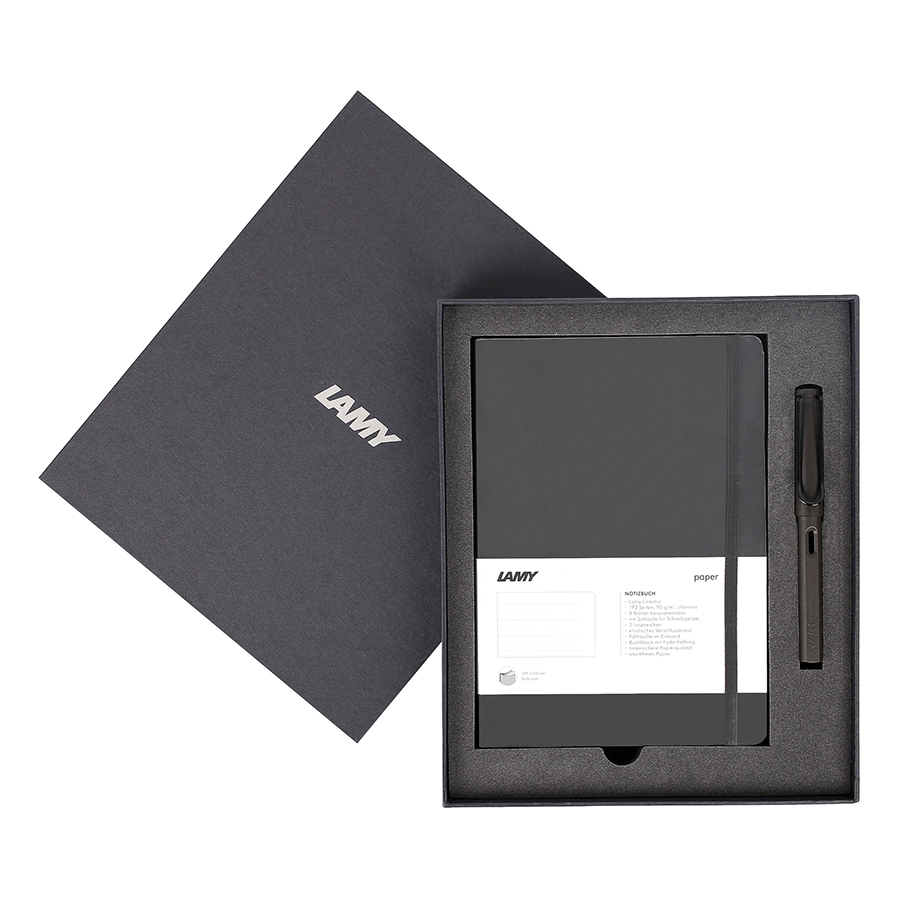 Gift Set Lamy Notebook A5 Softcover Black + Lamy Safari Umbra - GSNSa004