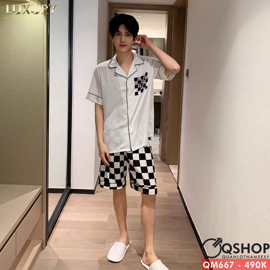 Bộ đồ pijama nam luxury tay ngắn mềm mại QSHOP QM667