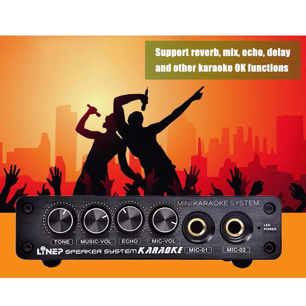 Professional 3 Channel Audio Mixer 12V with USB And Effects, for Home Theater