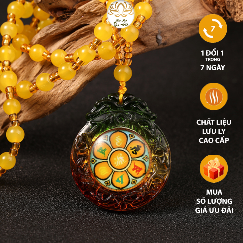 Dây Chuyền CHÚ THỦ LĂNG NGHIÊM - OM MANI PADME HUM - Chữ PHẠN, Mang Bình An Cho Chủ Nhân