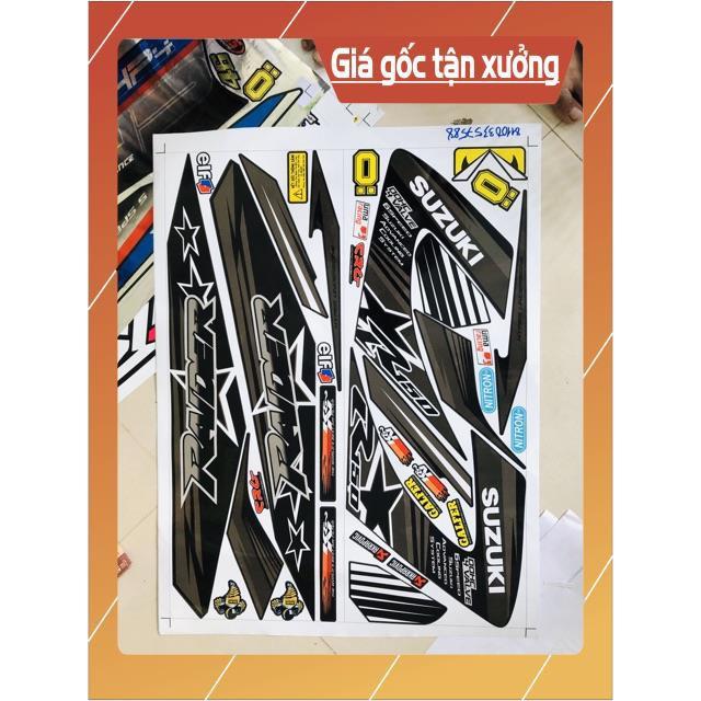 Tem rời Raider xăng cơ ngôi sao dán xe đen