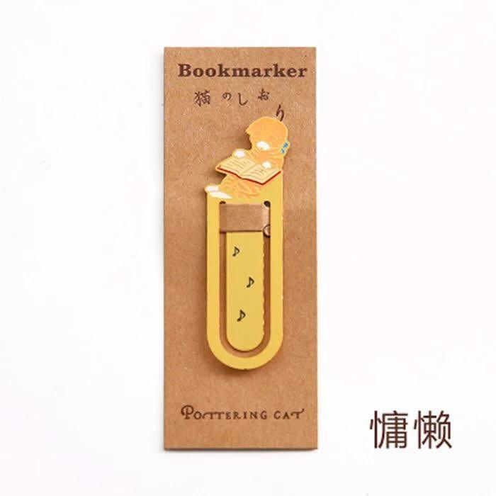 Bookmark chặn sách kim loại hình mèo  ngộ nghĩnh