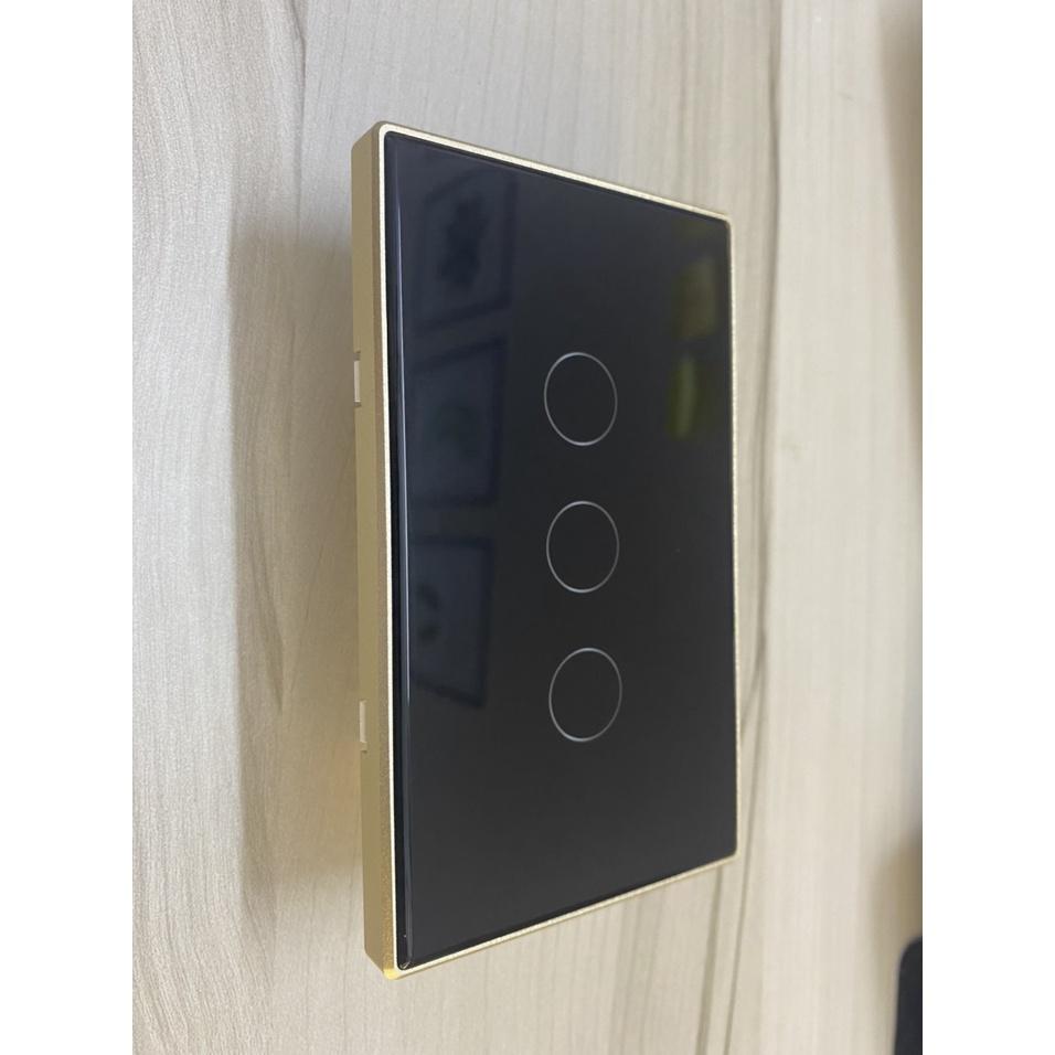 Công tắc thông minh viền nhôm mặt kính 2.5D cao cấp Tuya Smart life kết nối wifi và bluetooth mẫu mới 2022-Cần dây N