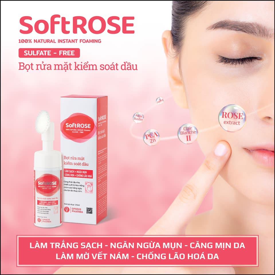Bọt rửa mặt kiểm soát dầu SoftRose