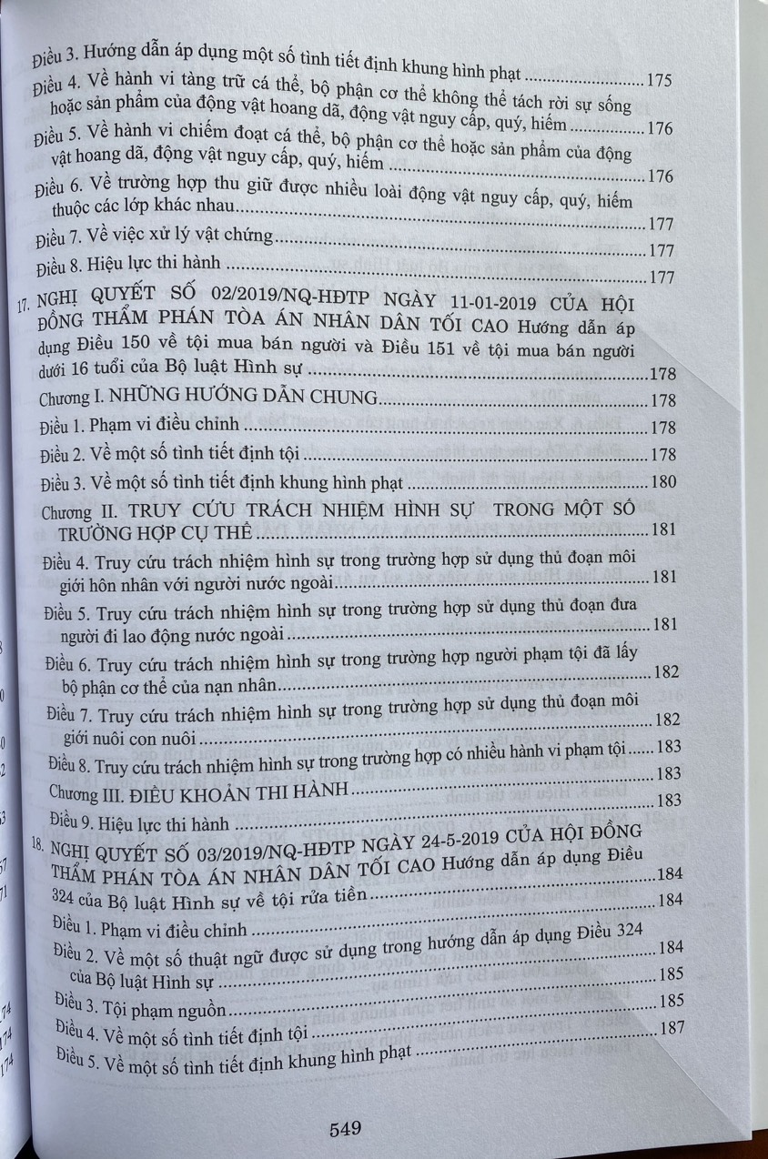 Hệ Thống Các Nghị Quyết Của Hội Đồng Thẩm Phán, TANDTC Về Hình Sự và Tố Tụng Hình Sự Từ năm 1986 đến 2023