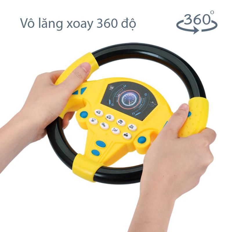 Đồ chơi vô lăng ô tô cho bé xoay 360 độ có nhạc có mút gắn vào mặt phẳng