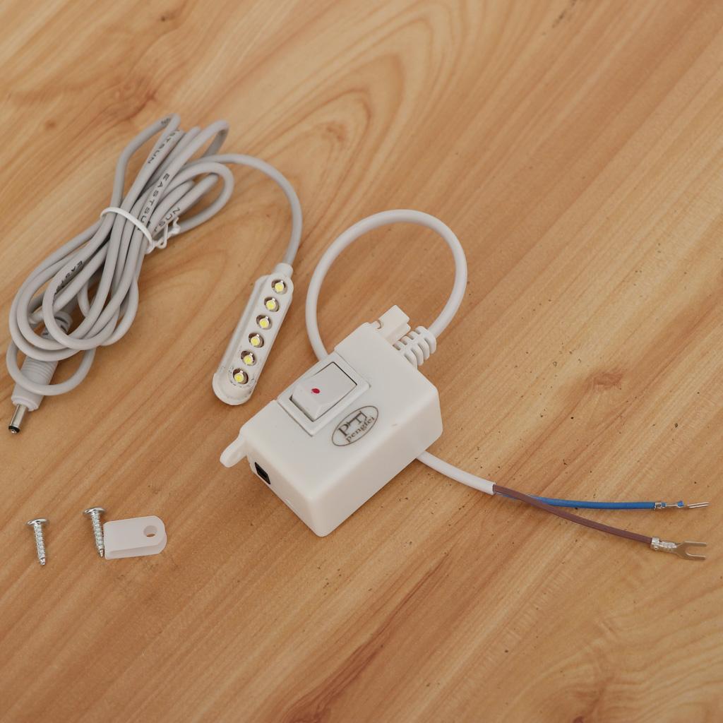 3X 220V 0.5W 6 LED Lamp Sewing Machine With Magnetic Base Switch Working Light