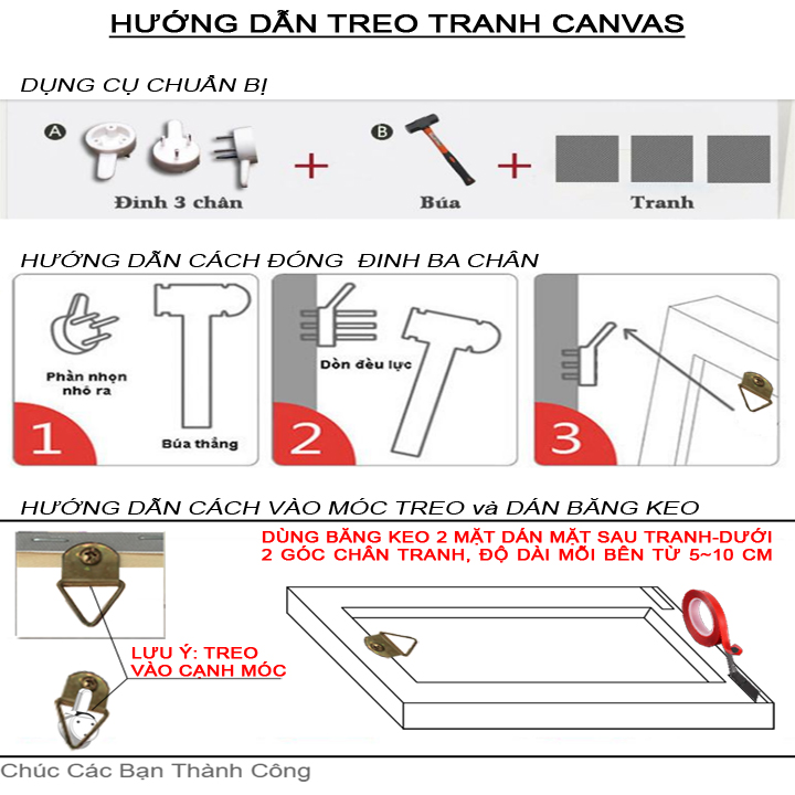 Tranh canvas kèm khung trang trí phòng khách, bộ 5 tranh treo tường AT801