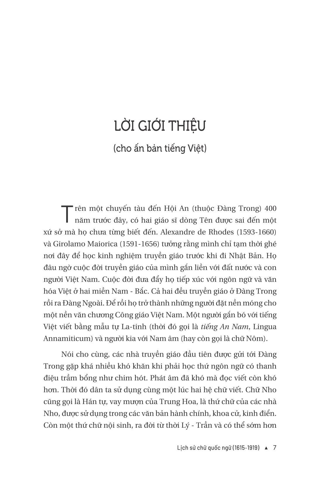 Lịch Sử Chữ Quốc Ngữ 1615-1919