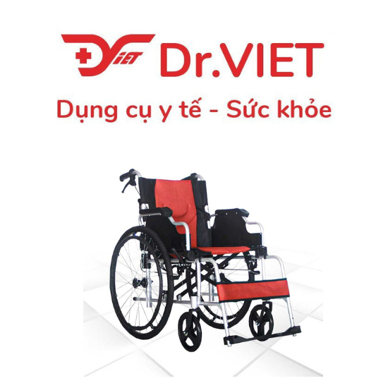 Xe lăn cao cấp Lucass X-600 - Xe lăn có tay thắng cho người đẩy, gấp gọn, bánh xe sau có phản quang,