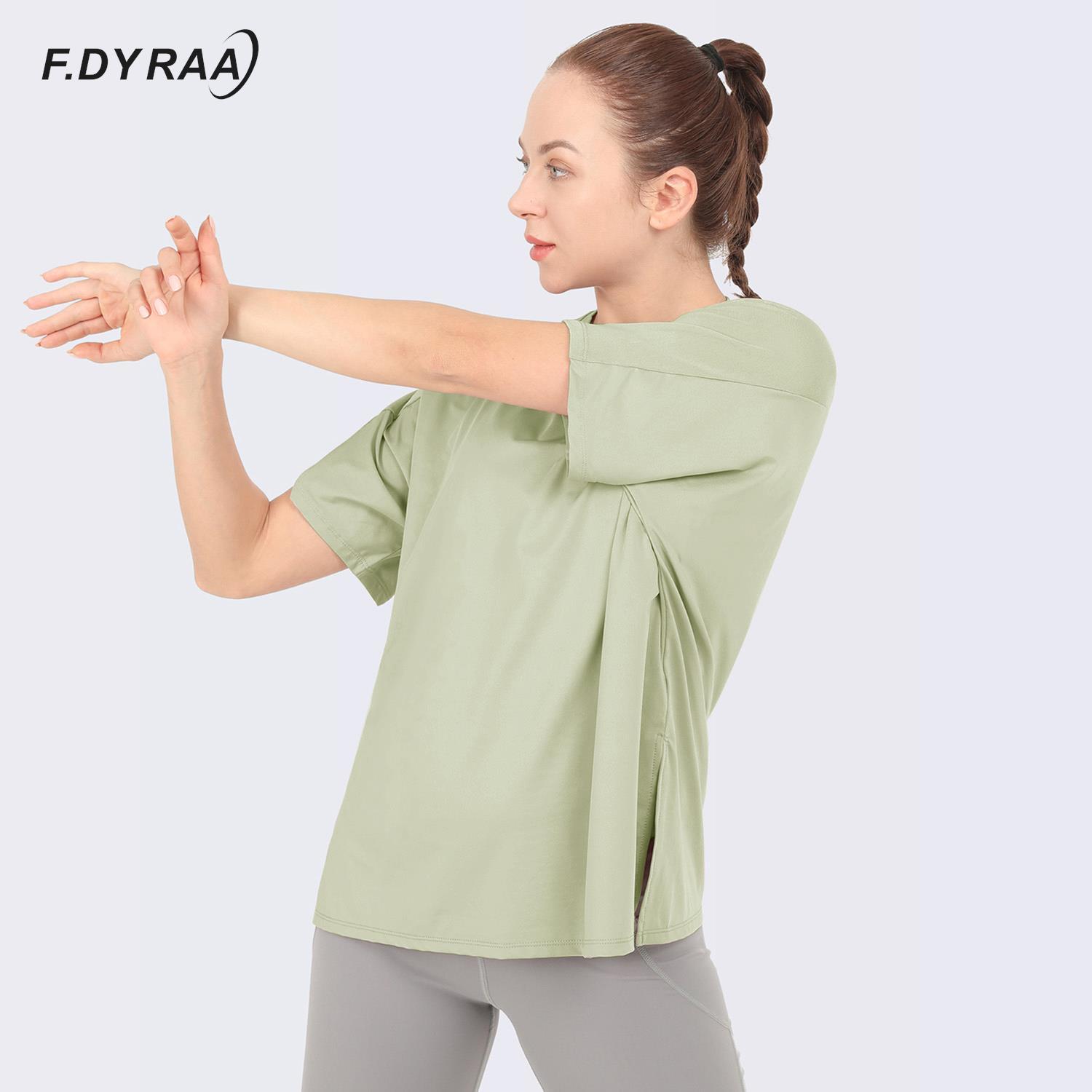 Áo phông tập thể dục của phụ nữ vừa vặn với thể thao chạy lưới yoga áo ngắn áo yoga yoga áo tập gym top áo thun nhanh Color: Black Size: XXXL