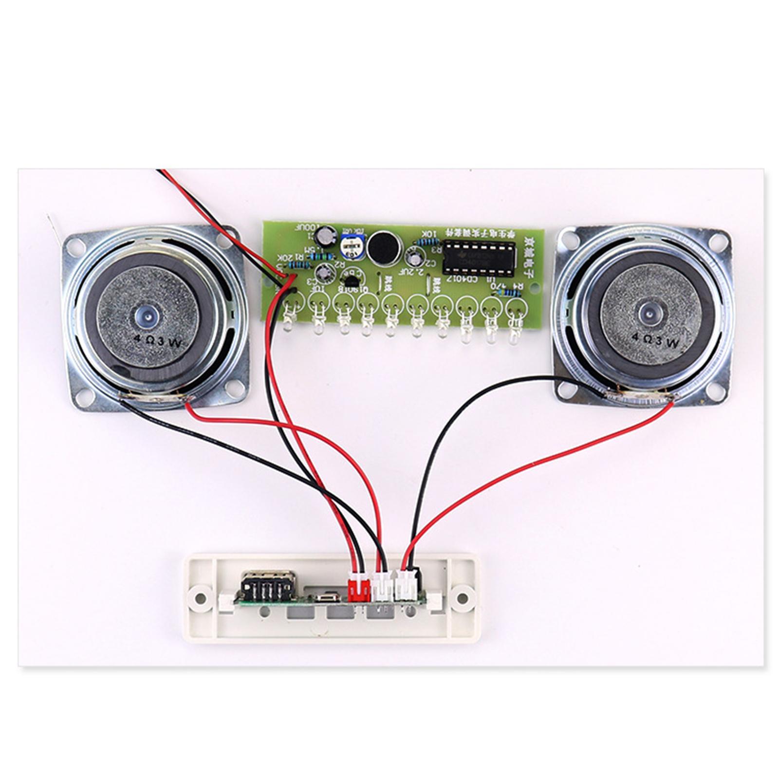 DIY Bluetooth Speaker Kit, Teaching Practice Set 2 x 3W Speakers Practice Solder Assembly Component