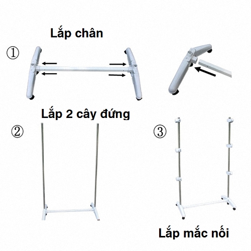 Giá Phơi Quần Áo 6 Giàn Phơi Đa Năng GP1