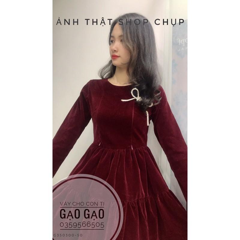 váy nhung cho con bú️KÈM ẢNH THẬT