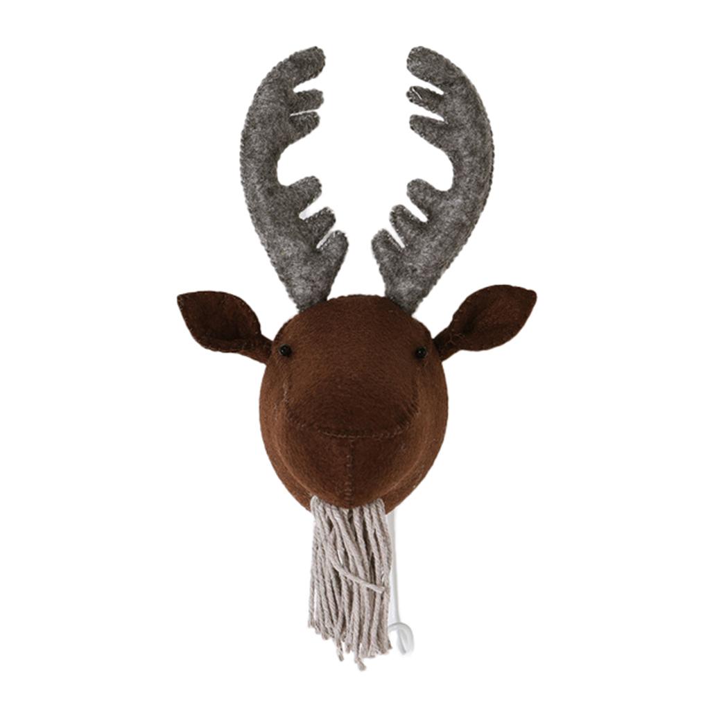 Creative Wall Mounted Animal Head Hanger Hook Kids Room Home Decor