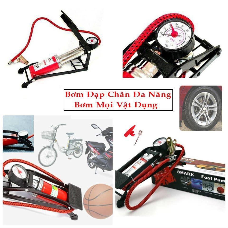 Bơm Ô Tô, Xe Máy, Xe Đạp 1 Xi Lanh Đạp Chân ASSTAR
