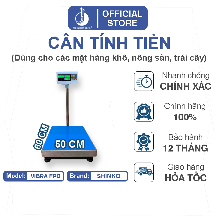 Cân Điện Tử Tính Tiền Vibra FPD - Mặt Bàn Cân 500X600MM