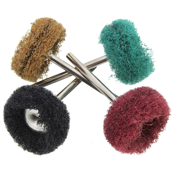 Bộ 4 Chổi Đánh Bóng Mini Trục 3mm Sợi Rối