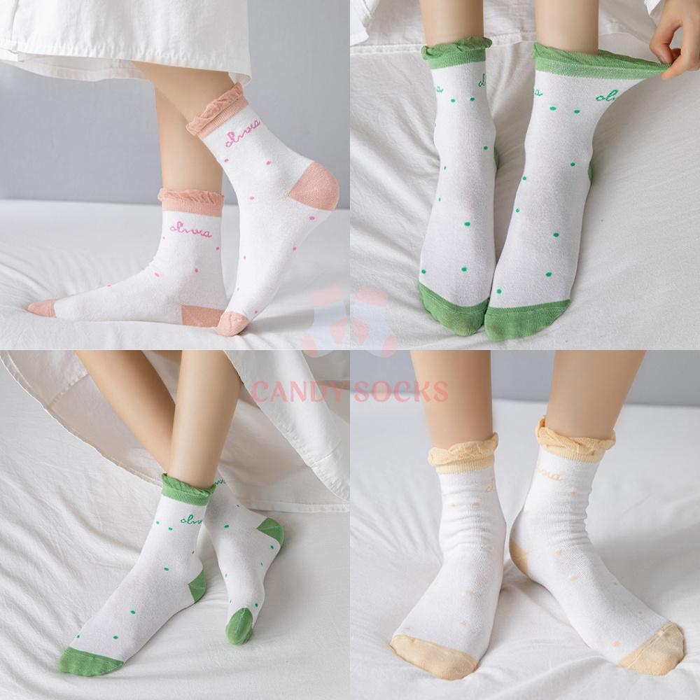 Tất nữ vớ nữ cổ trung, Set 5 đôi tất nữ phong cách Hàn Quốc, co dãn 4 chiều, chất liệu cotton Hàn cao cấp TN-162